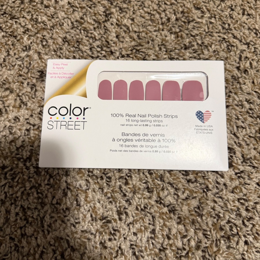 Color Street Manchester Mauve Nail Polish Strips FMC193 Dusty Rose Solid 16ct
